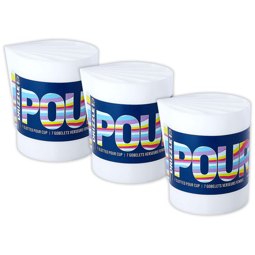 Drizzle Divided 7-Slot Pour Cup, Pack of 3