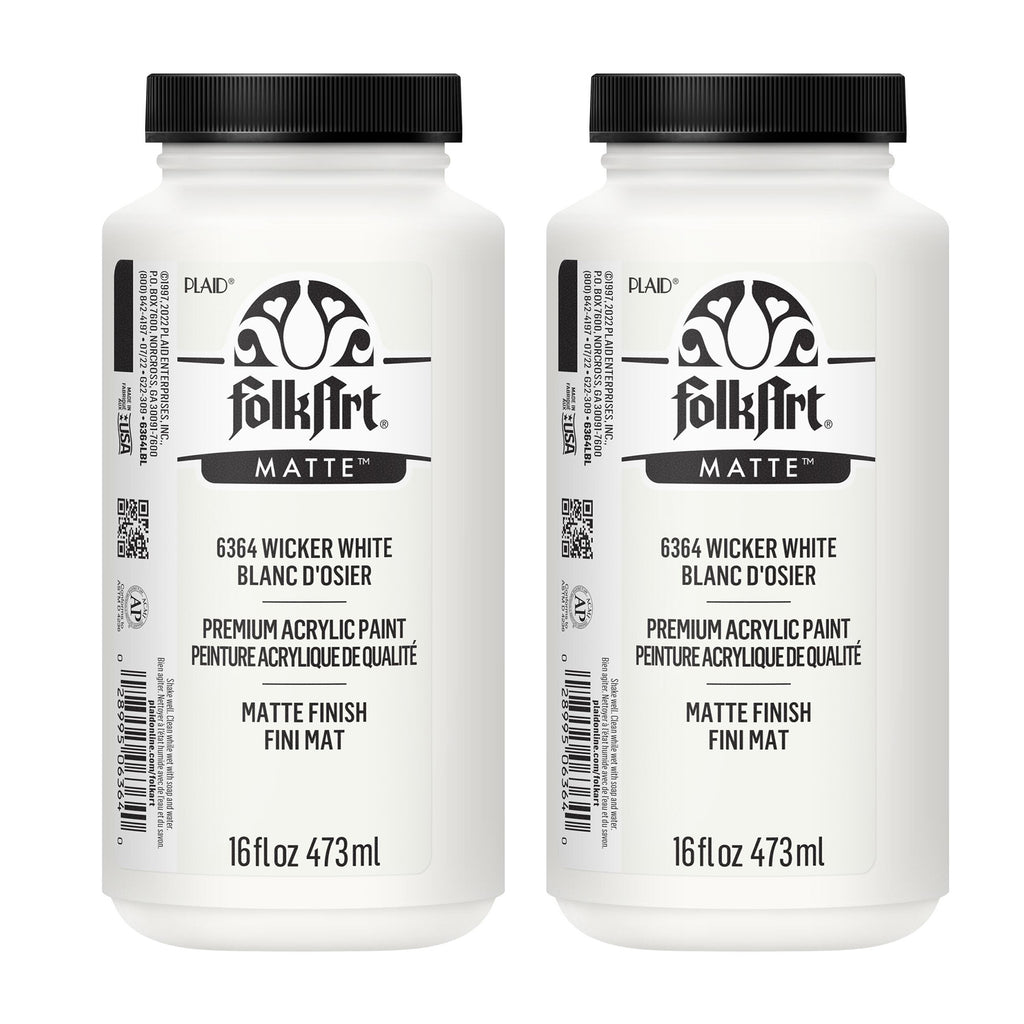 Acrylic Paint Matte, 16oz., Wicker White, Pack of 2