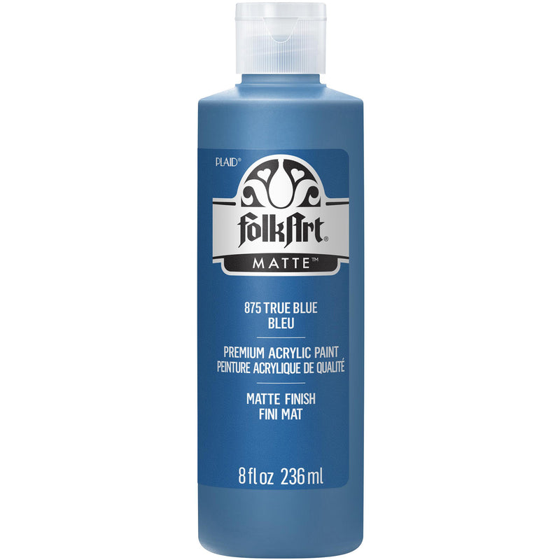 Acrylic Paint Matte True Blue 8oz Folkart