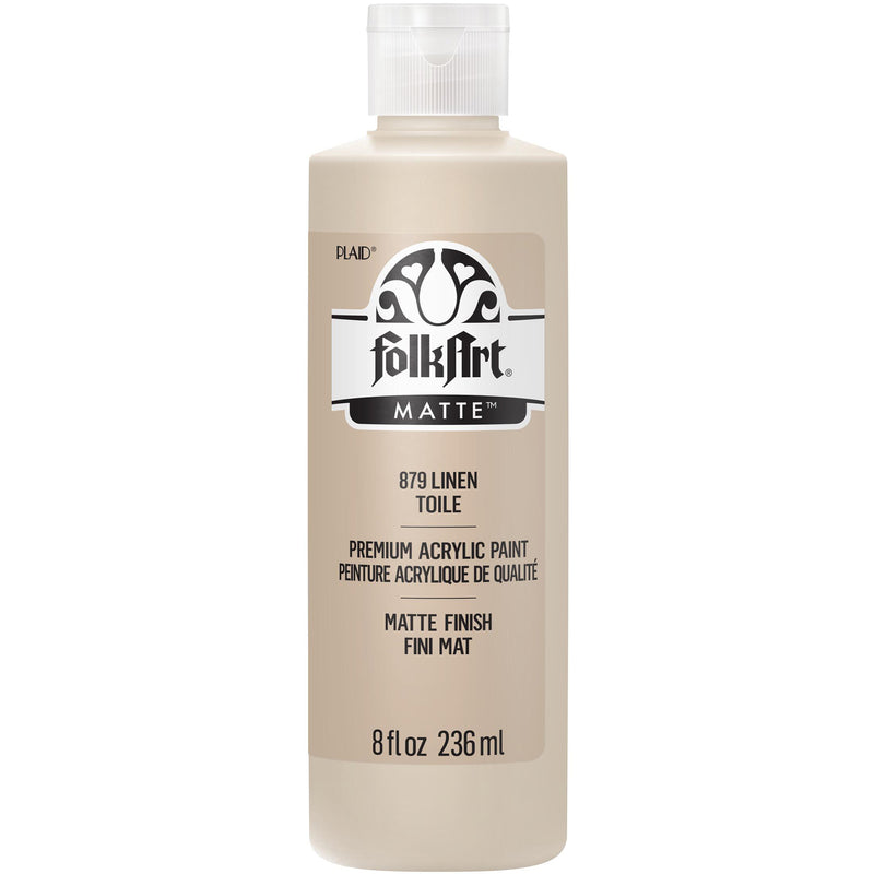 Acrylic Paint Matte Linen 8oz Folkart