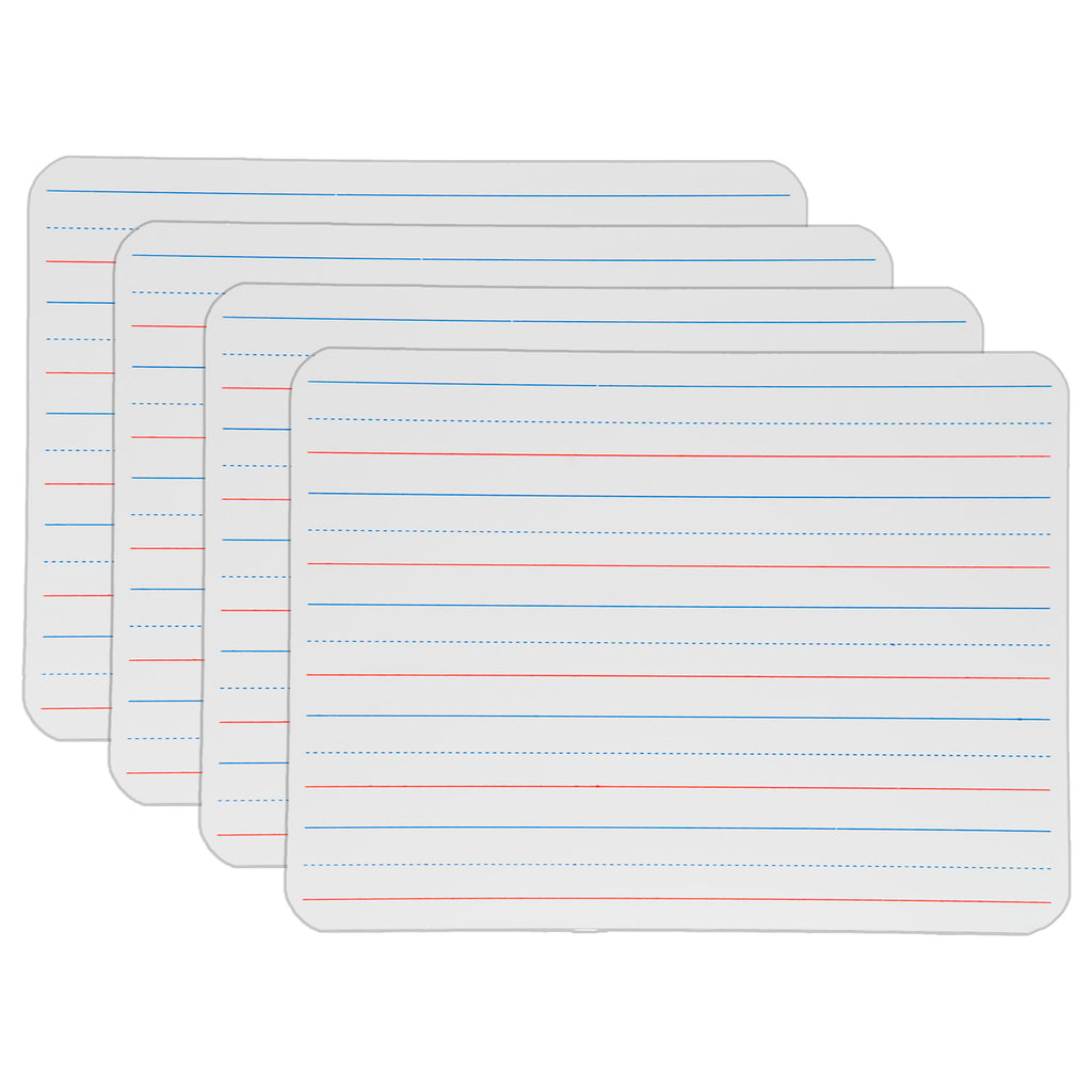 4pk 2sided 9x12 Ruled/dry Erase