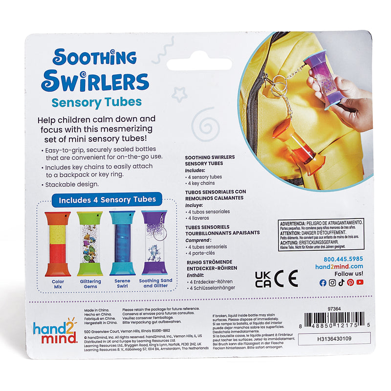 Soothing Swirlers Sensory Tubes Keychains for Kids