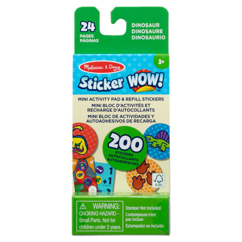 Dinosaur Mini Pad W/stickers Sticker Wow