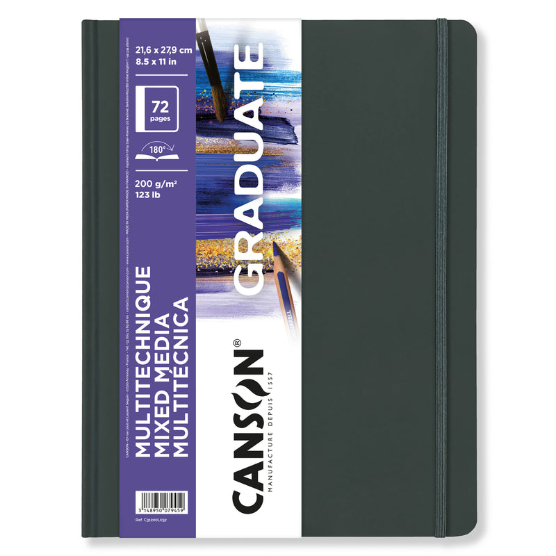 Graduate Mixed Media Art Book, Hard Cover Binding, 36 Sheet, 8.5x11 inch, 1 Count