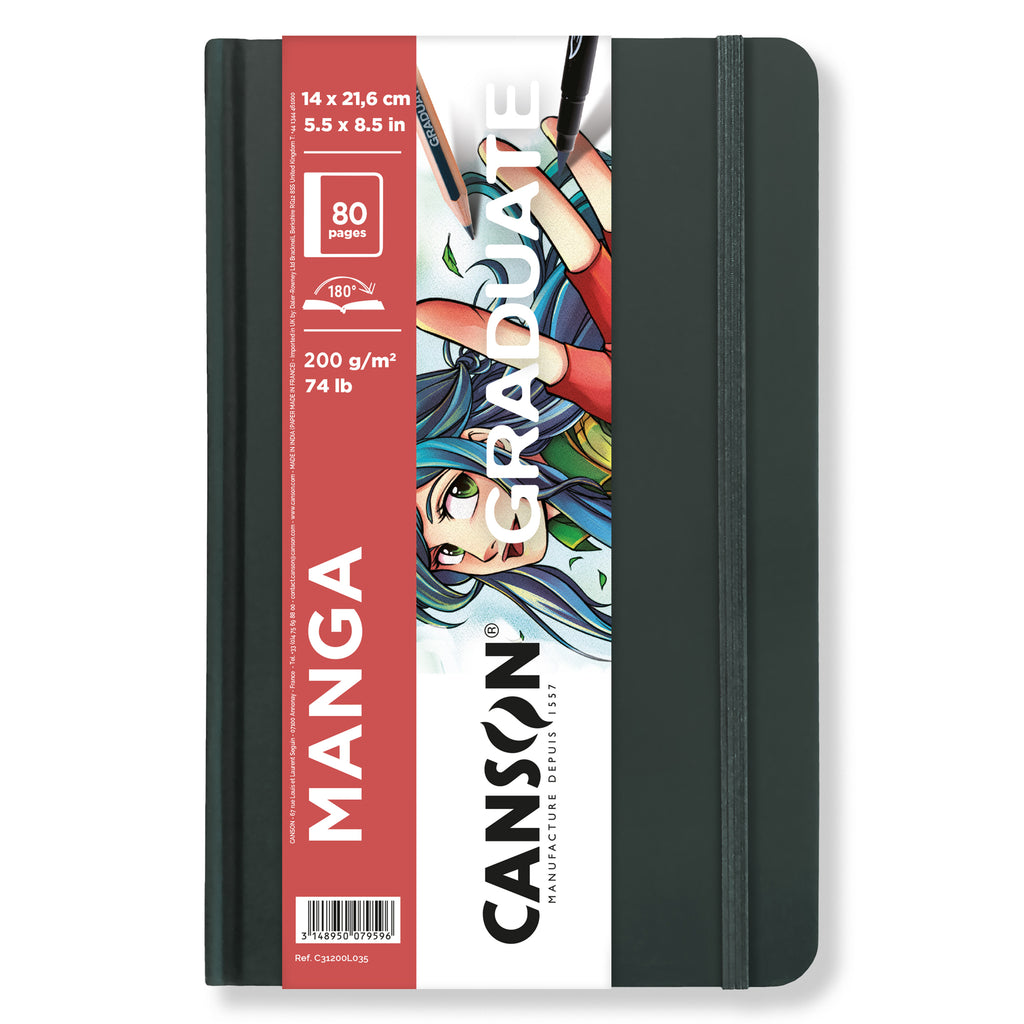 Manga Art Book 5.5x8.5in Hard Canson Graduate 10 Sheets