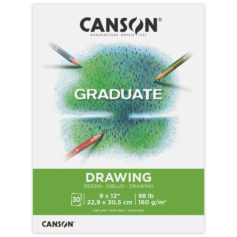Drawing Pad 9x12 Foldover 30 Shts Canson Graduate