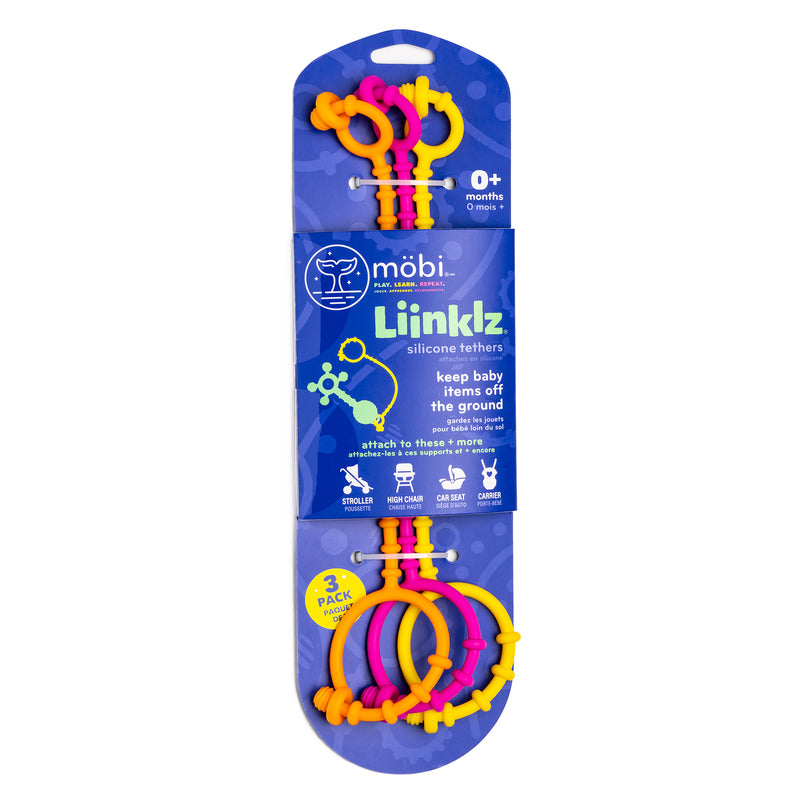 LIINKLZ® Teether ,Vibrant, 3-Pack