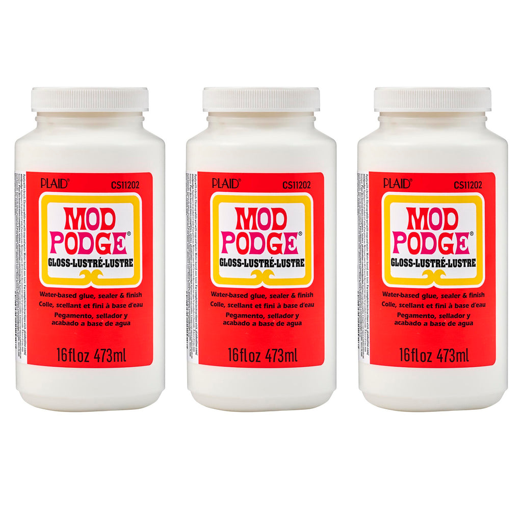 Decoupage Glue, Gloss, 16oz., Pack of 3