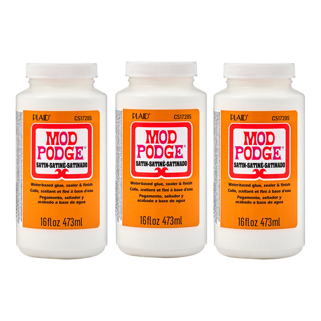 Decoupage Glue, Satin 16oz., Pack of 3