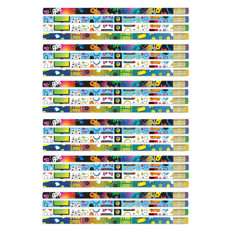 Game On Pencils, 12 Per Pack, 6 Packs