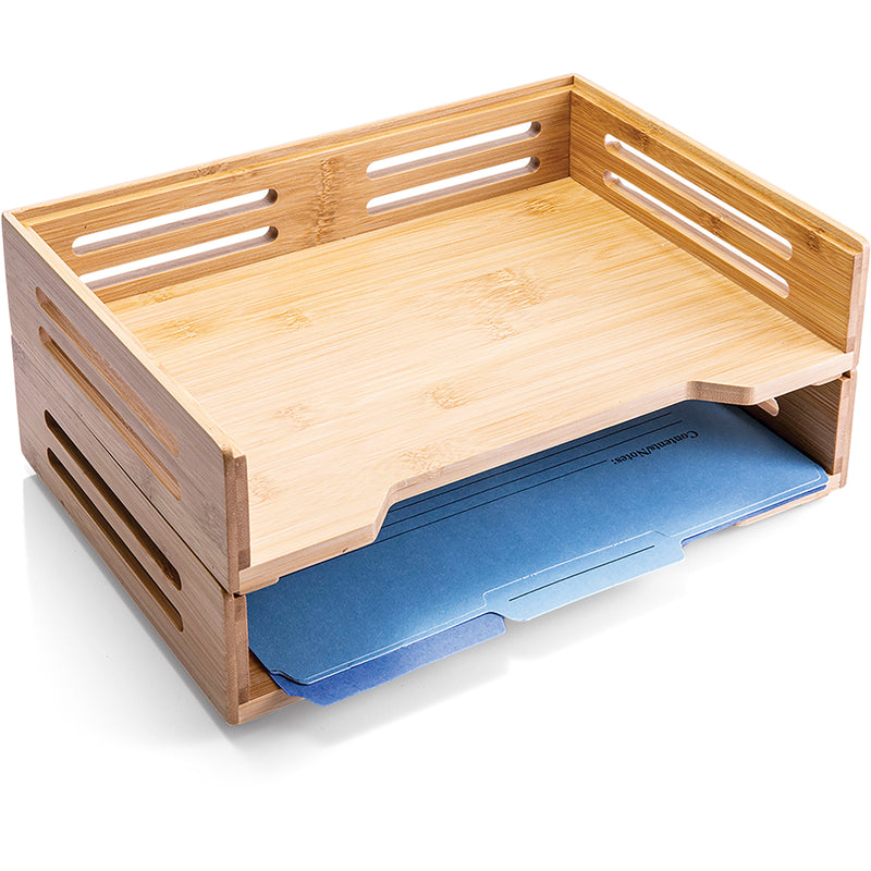 Bamboo Letter Tray, Pack of 2
