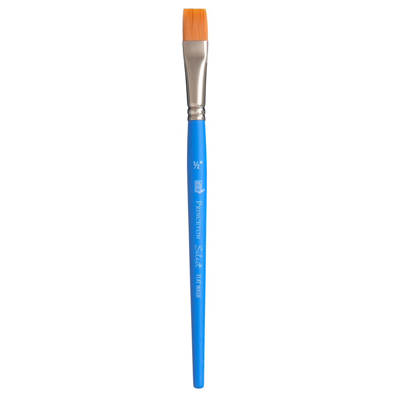 Select Flat Wash Brush 1/2 Inch Series 3750 Short Blue Handle
