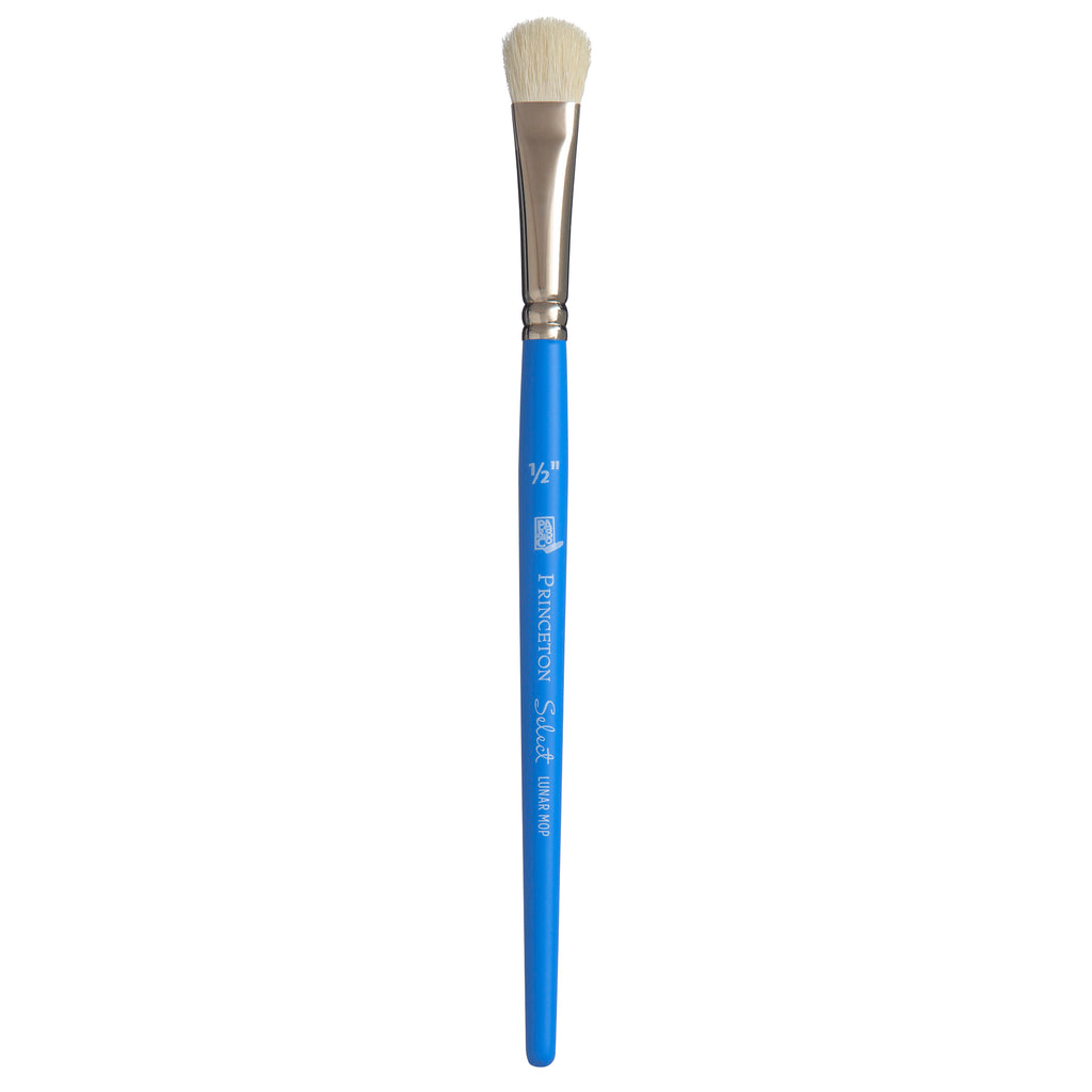 Select Lunar Mop Brush Size 1/2in Series 3750 Short Blue Handle
