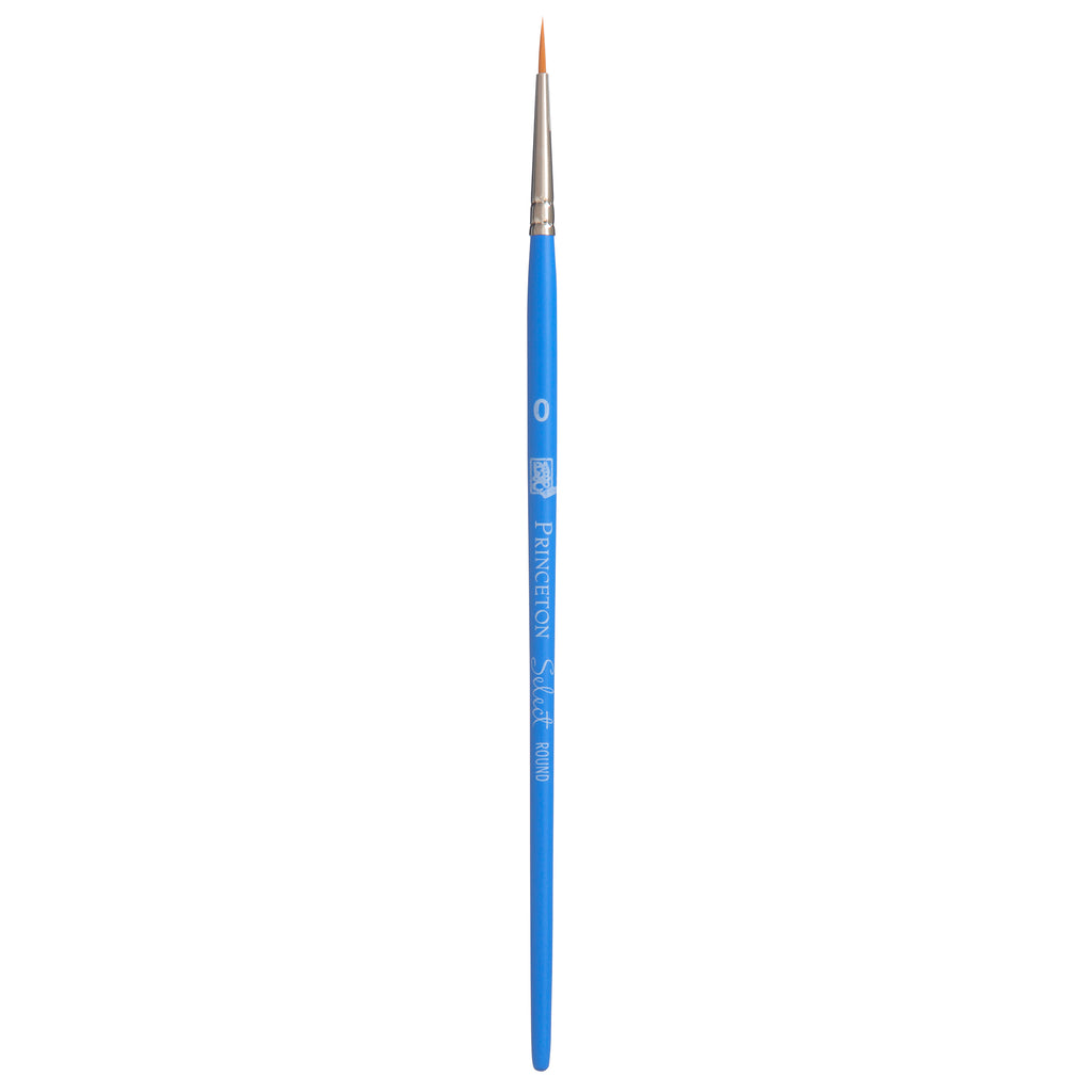 Select Round Brush Size 0 Synthetic Series 3750 Short Blue Handle