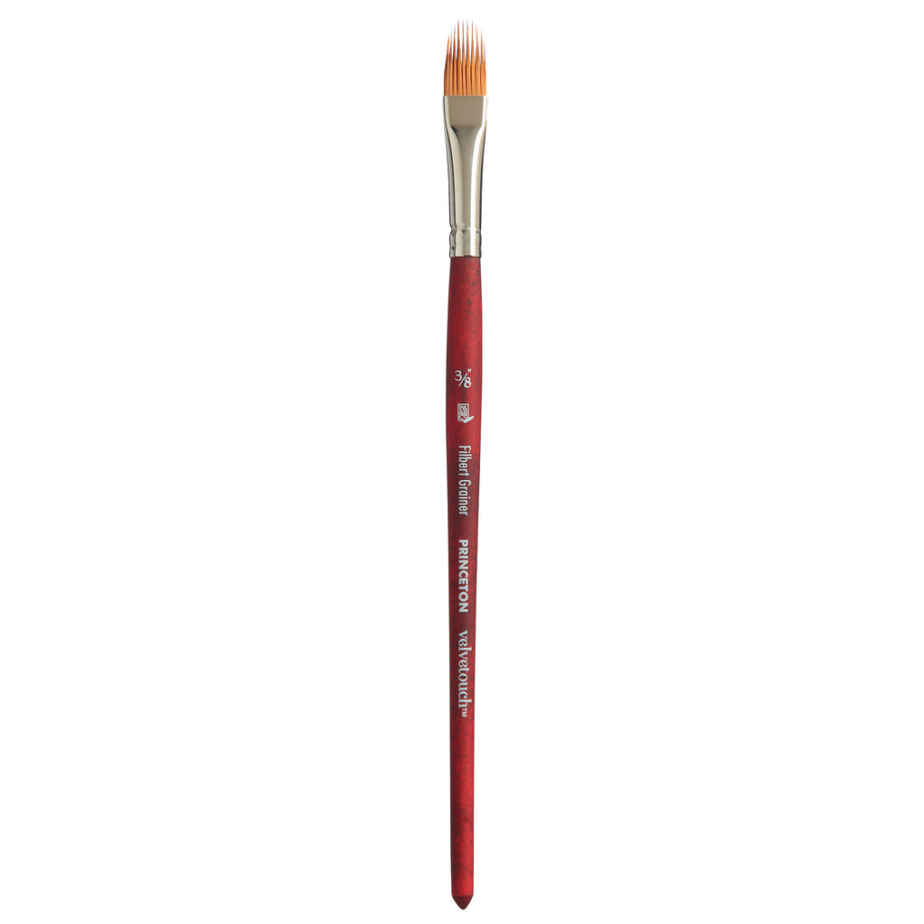 Velvetouch Filbert Grainer Size 3/8 Series 3950 Short Scarlet Handle