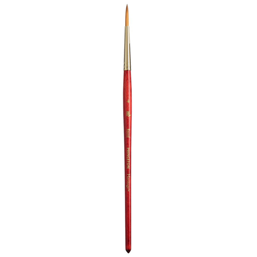 Heritage Round Brush Size 4 Series 4050 Short Scarlet Handle