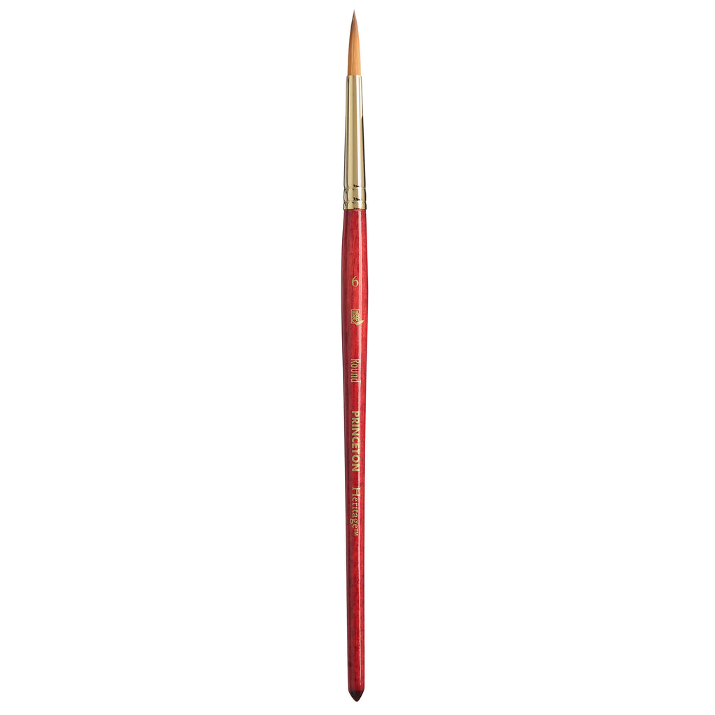 Heritage Round Brush Size 6 Series 4050 Short Scarlet Handle