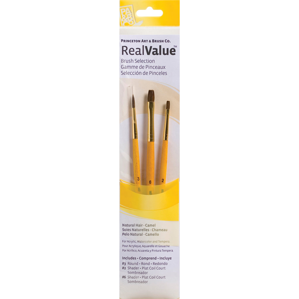Realvalue Brush St 3ct Ylw W/shader Natural Camel Hair