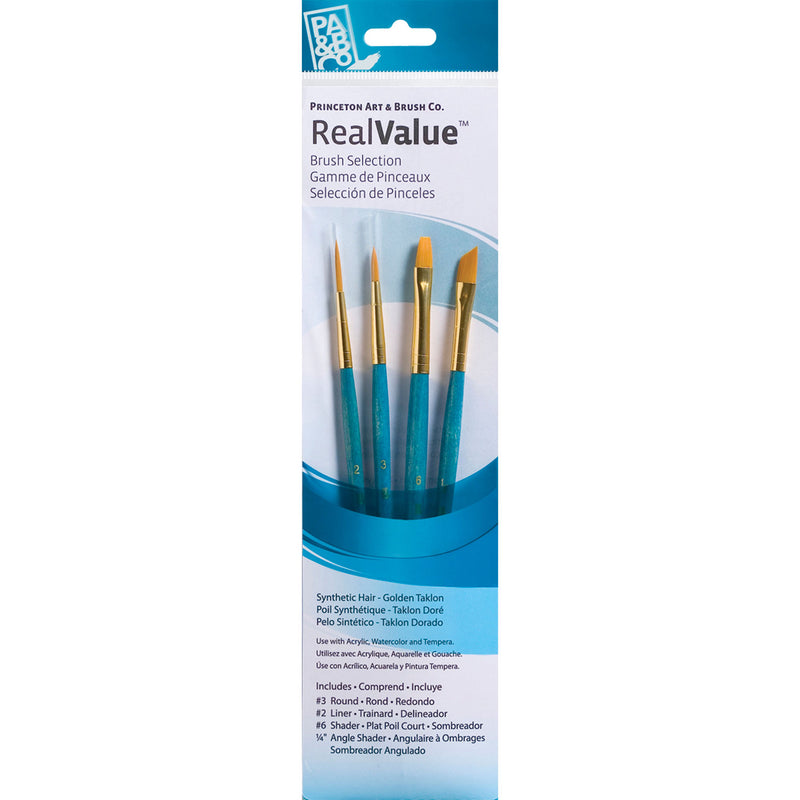 Realvalue Brush St 4ct Blue W/angle Brush