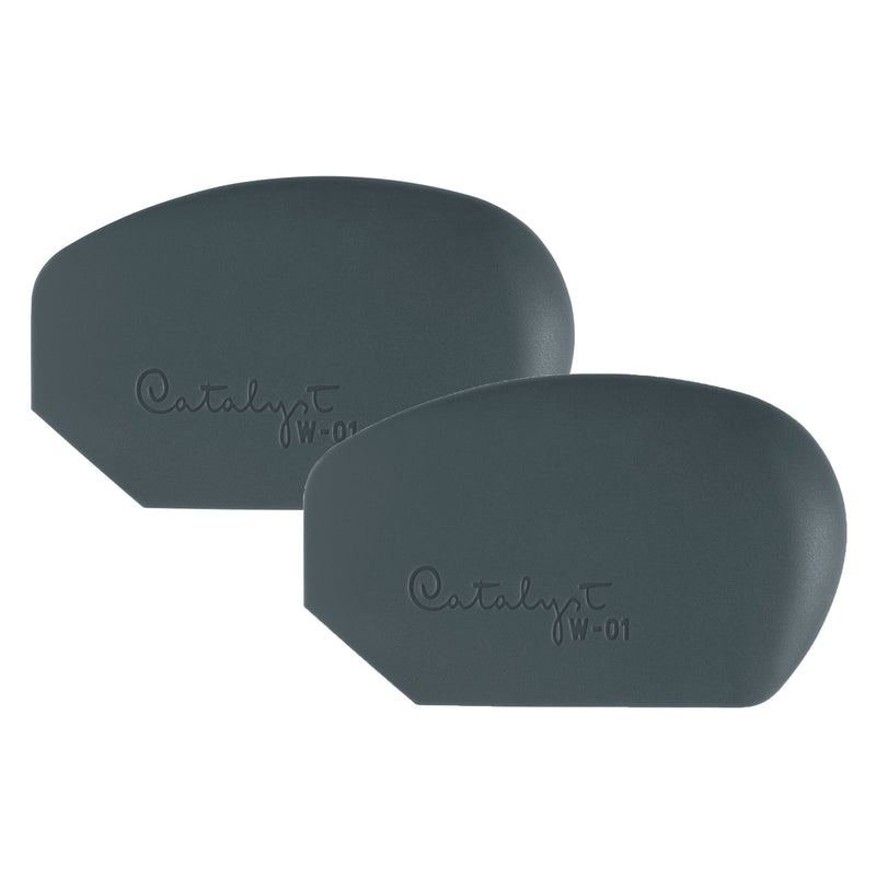 Catalyst Tool Wedge, Silicone, Mixed Media Paintbrush, Gray, Size 1, Pack of 2