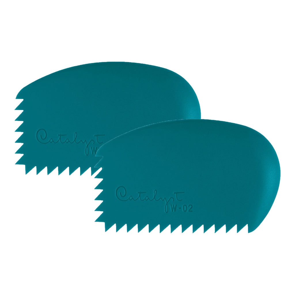 Catalyst Tool Wedge, Silicone, Mixed Media Paintbrush, Blue, Size 2, Pack of 2