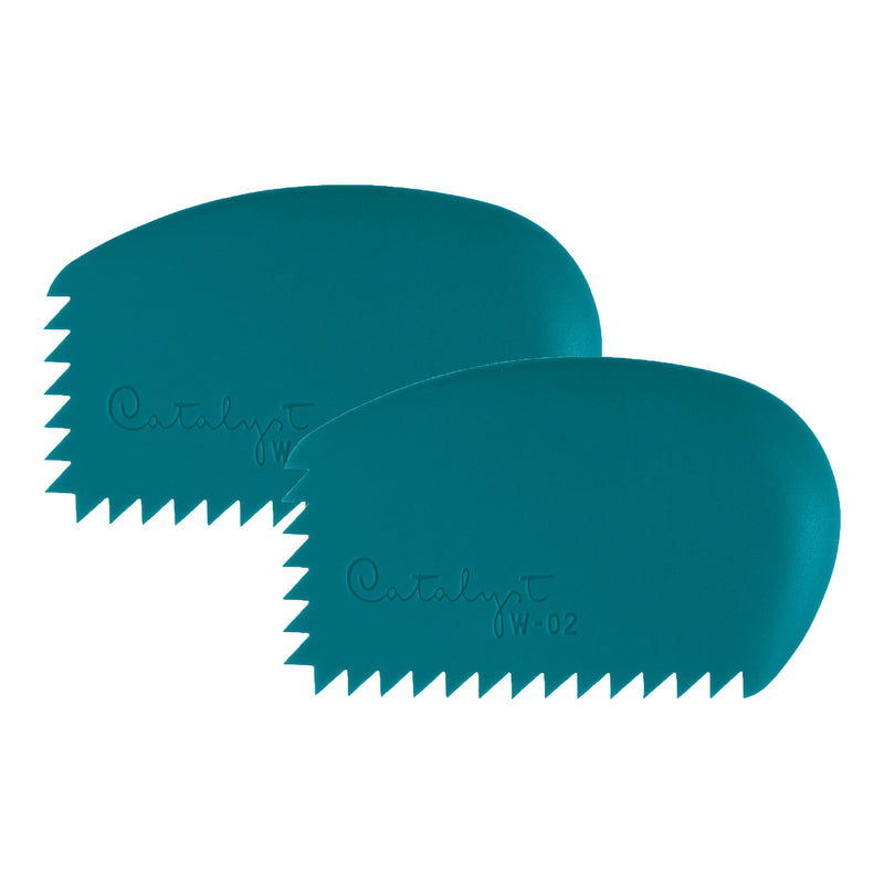 Catalyst Tool Wedge, Silicone, Mixed Media Paintbrush, Blue, Size 2, Pack of 2