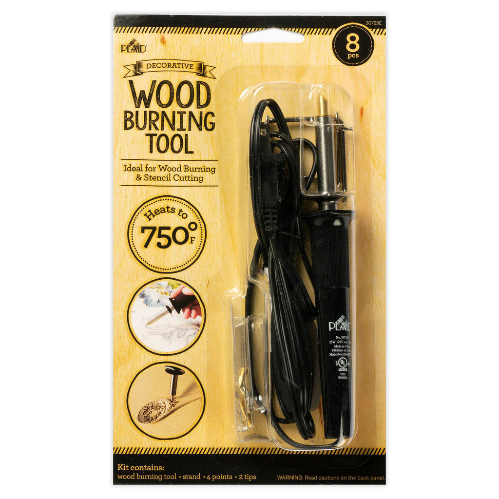 Plaid Wood Burning Tool 8ct 6 Tip & Stencil Cutter