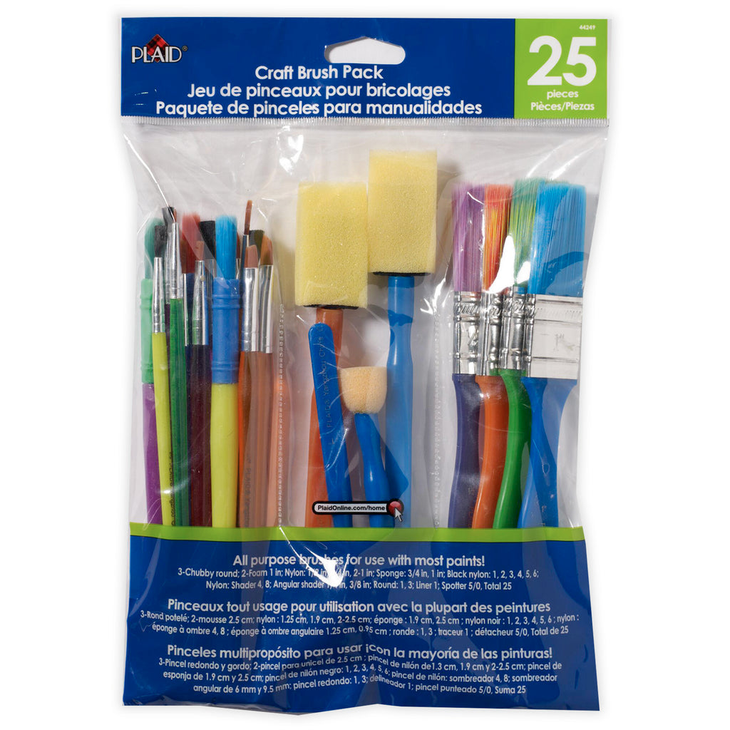 Plaid Craft Brush Pack 25ct