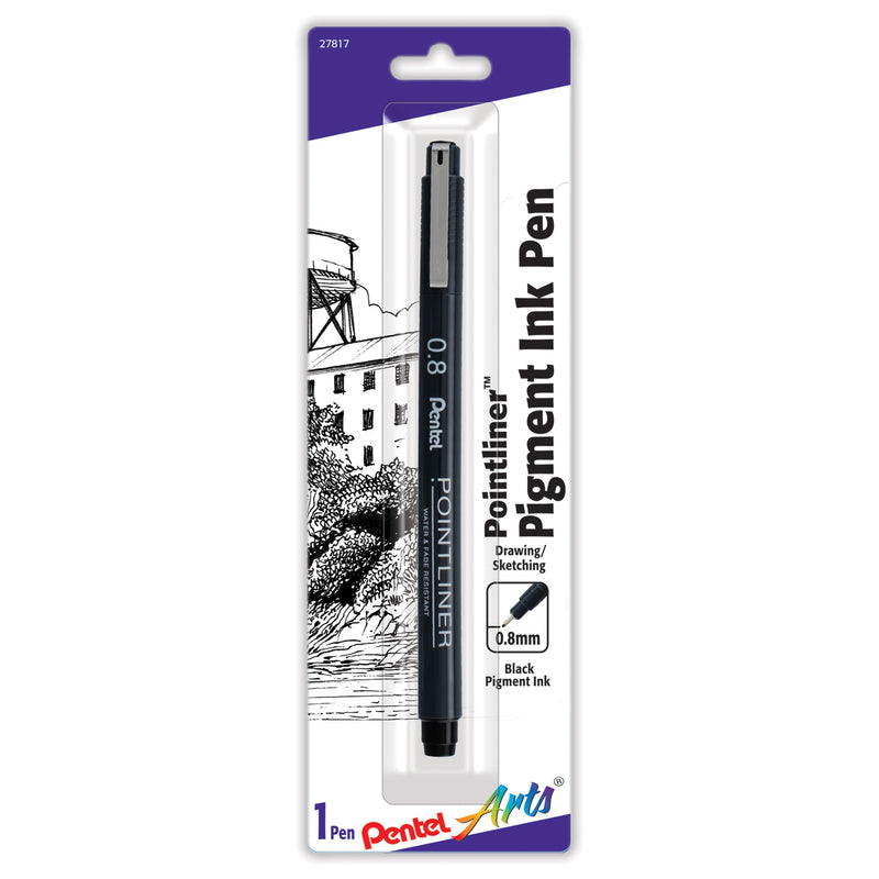 Pointliner Pen 0.8mm Black Ink Pentel Arts