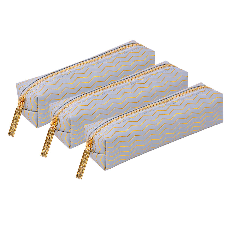 Pencil Case, Haze, Blue, Pack of 3