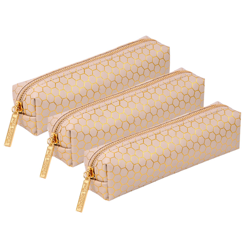Pencil Case, Haze, Taupe, Pack of 3