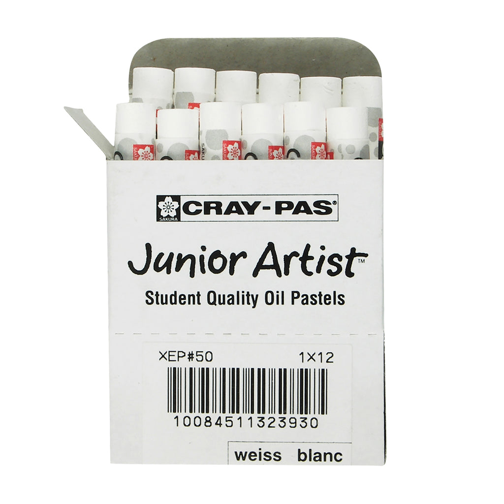 Junior Artist Oil Pastel White 12ct