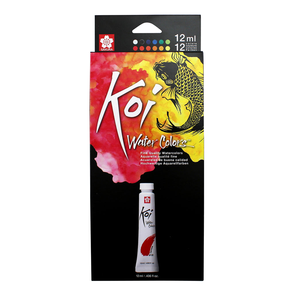 Koi Watercolor Tube Set, 12mL, 12 Colors