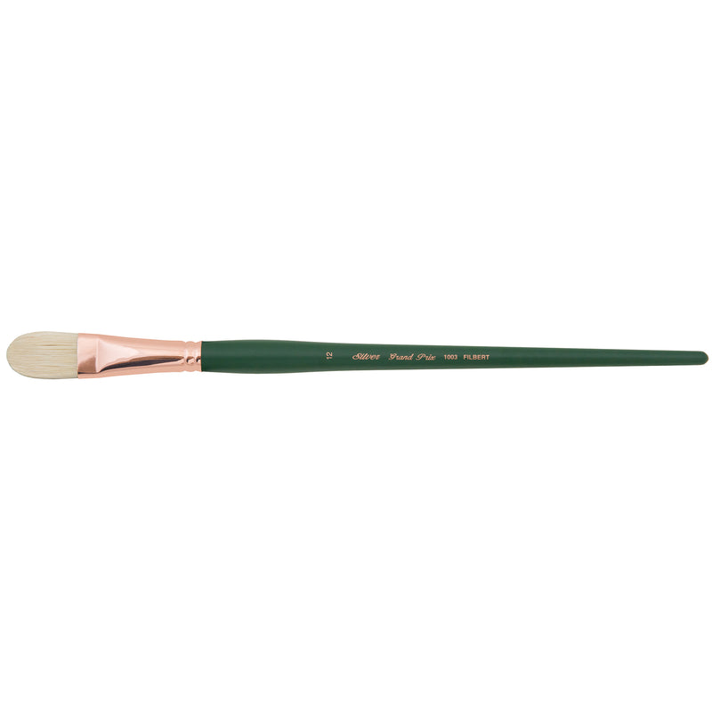 Grand Prix Brush, Filbert, Long Handle, Size 12