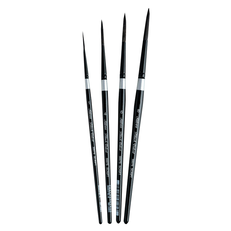 Black Velvet Liner Brushes, Set of 4