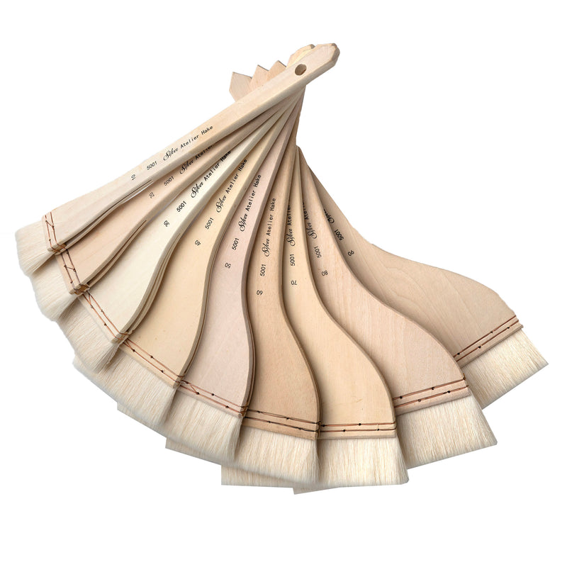 Silver Hake Set, 9 Brushes