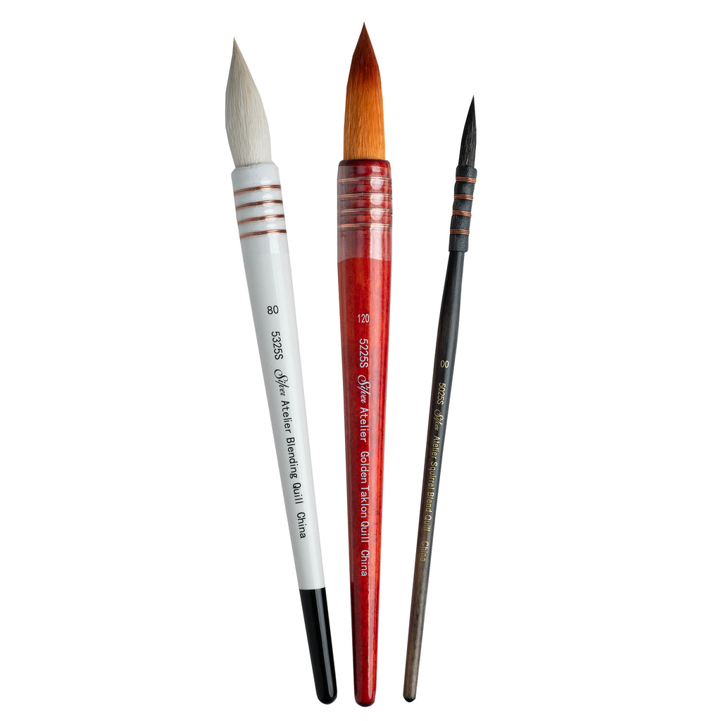 Atelier Quills Small, 3 Brushes