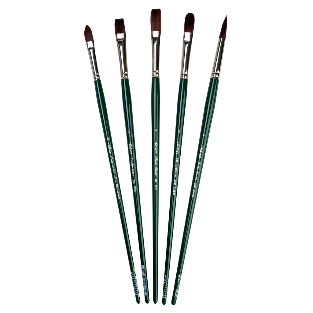 Ruby Satin Size 6 Variety Brush Set, 5 Brushes