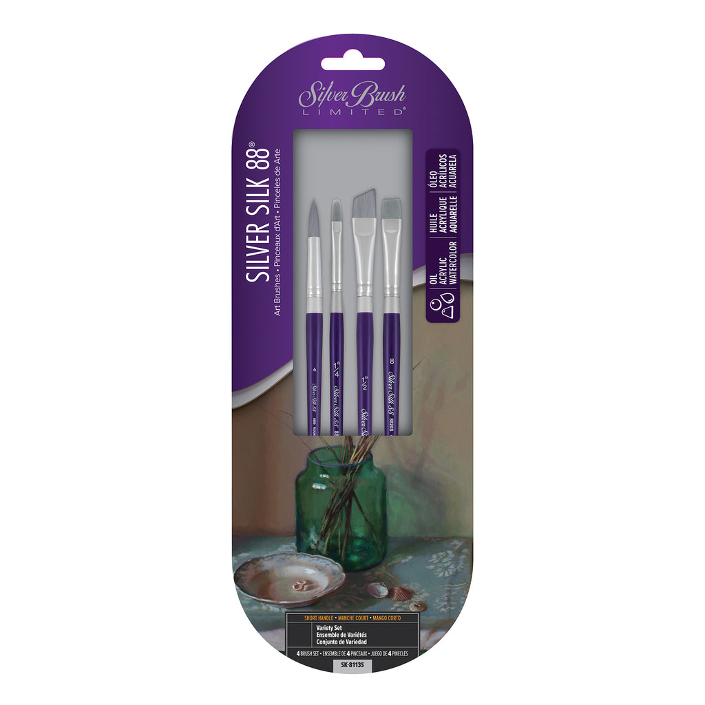 Silver Silk 88 SH 4-Piece Variety Brush Set