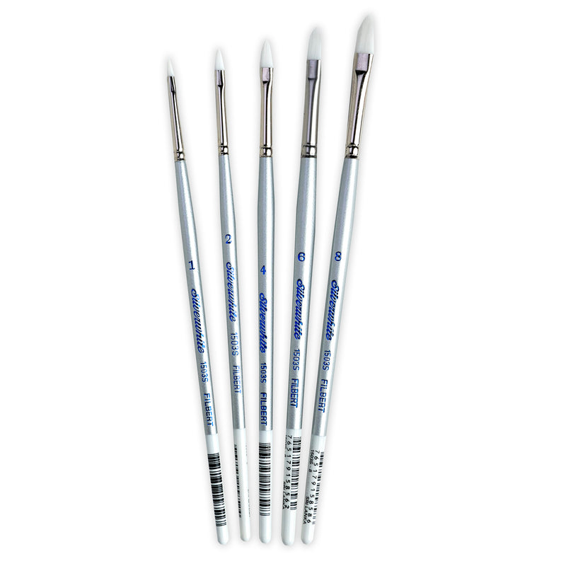 Silverwhite Filberts, 5 Brushes