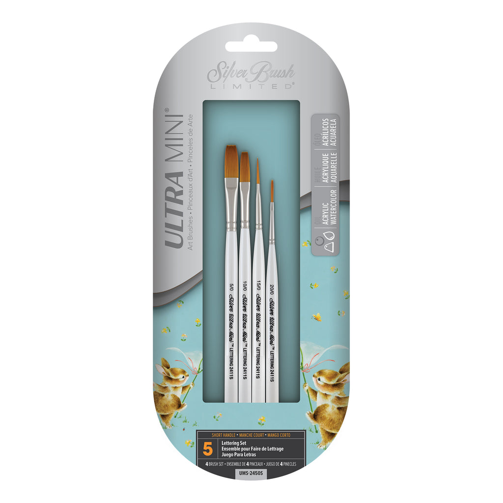 Ultra Mini® Lettering, 4 Brushes
