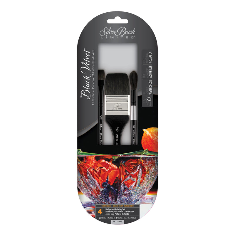 Black Velvet® 3-Piece BEST Plein Air W/C Brush Set