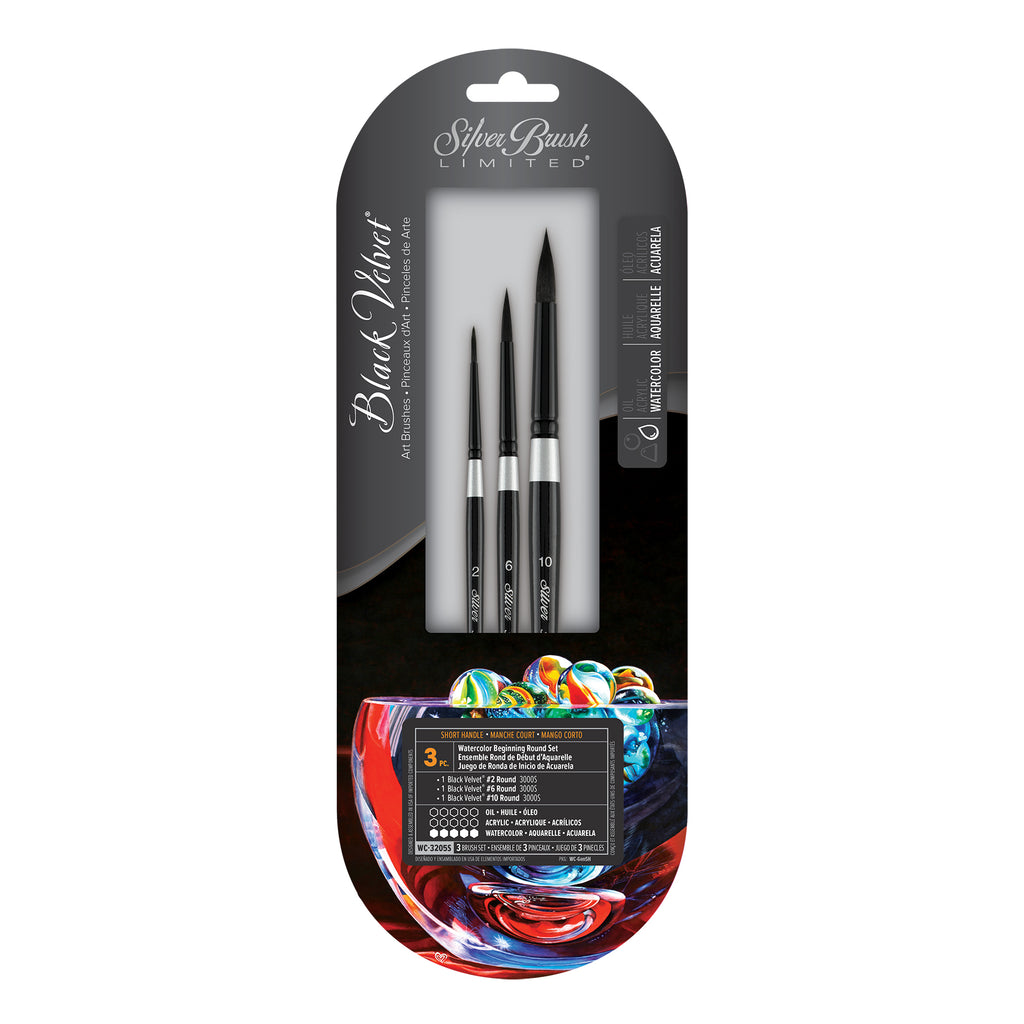 Black Velvet® 3-Piece Beginning Round W/C Brush Set