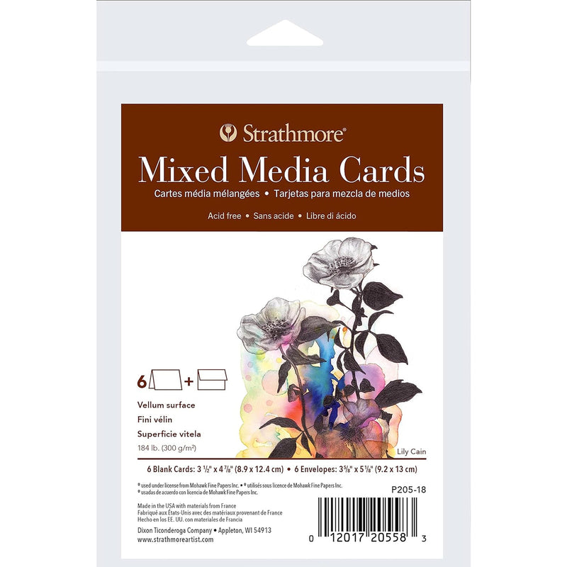 Mixed Media Cards 3.5x4.875 400ser & Envelopes 6pk