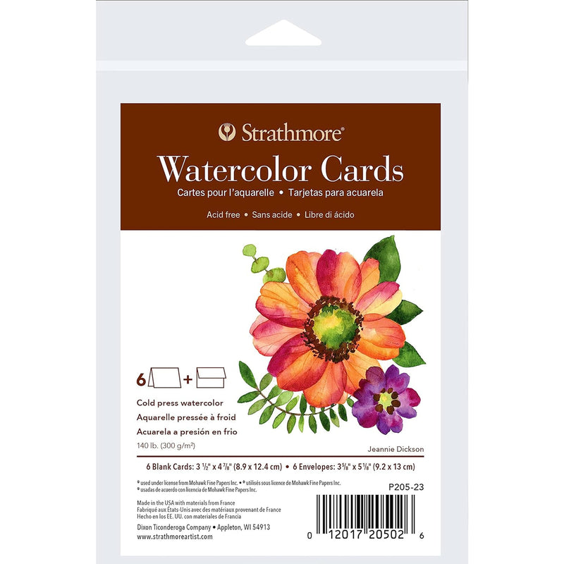Watercolor Cards & Envel 3.5x4.875 400 Series 6pk
