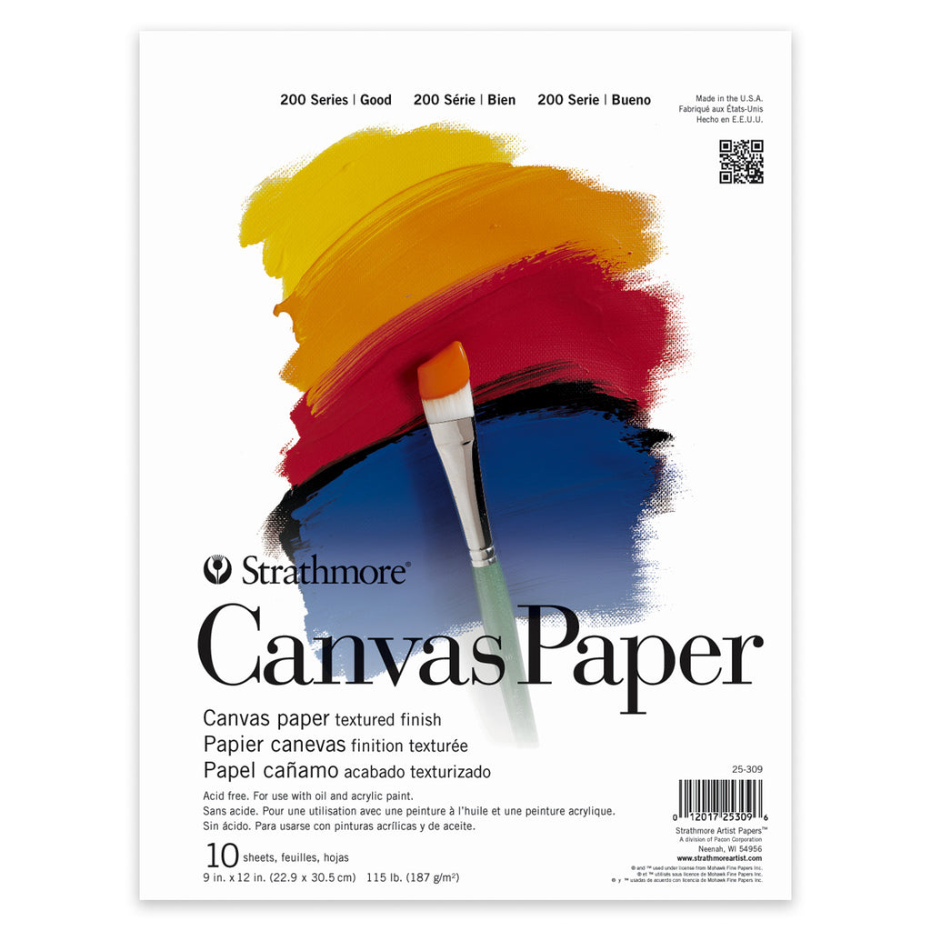 200 Series Canvas Paper 10 Sheets 9x12in