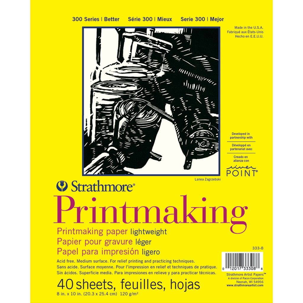 Printmaking Pad 40sht 8x10in Glue 300 Series