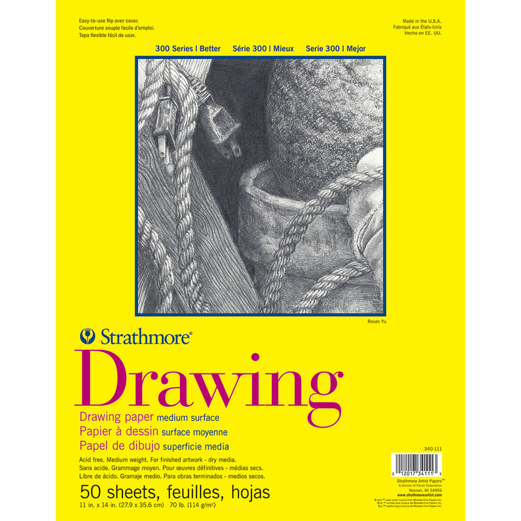 Drawing Pad Glue Bind 11x14in 300 Series 50 Sheets