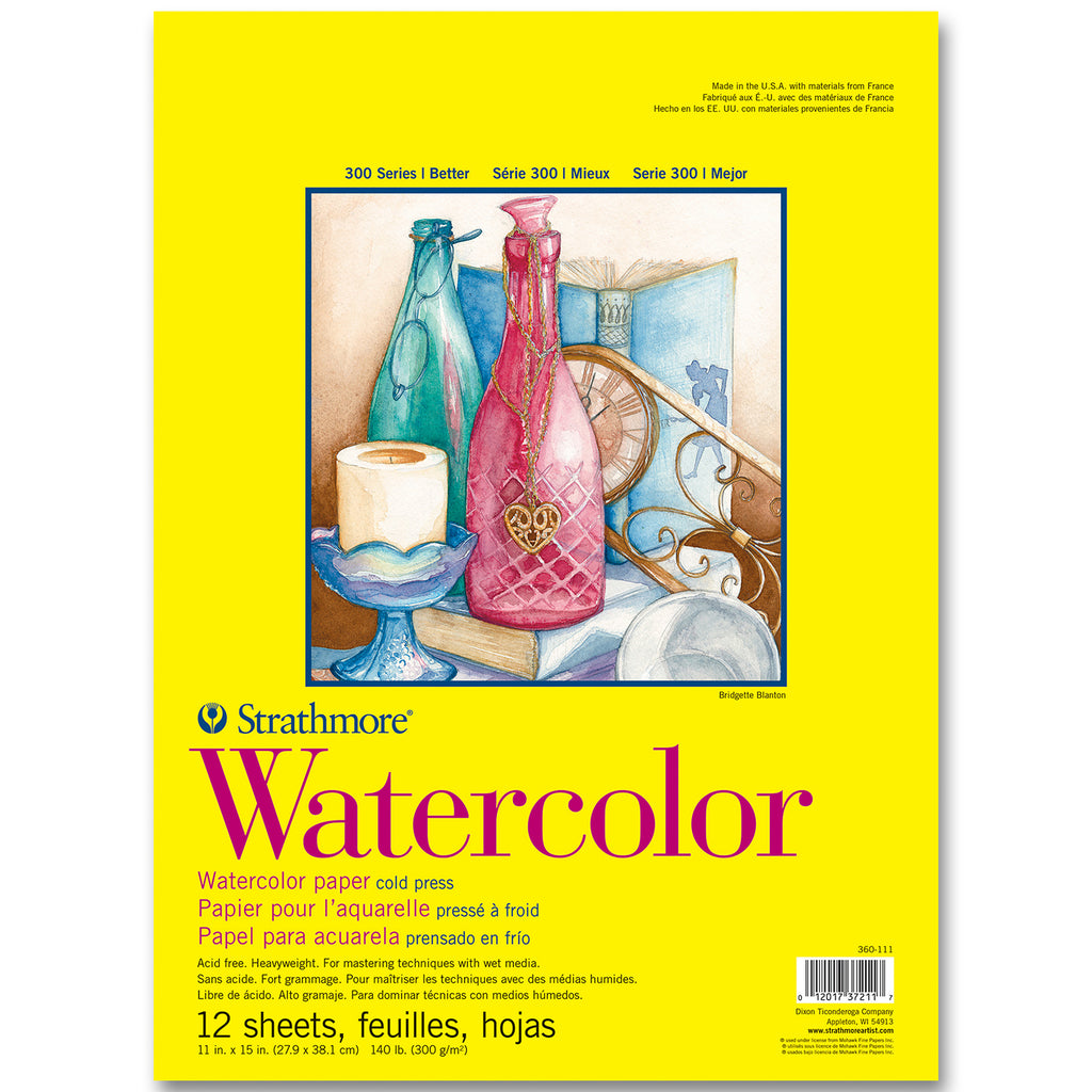 Watercolor Pad 12shts 11x15in Tape 300 Series