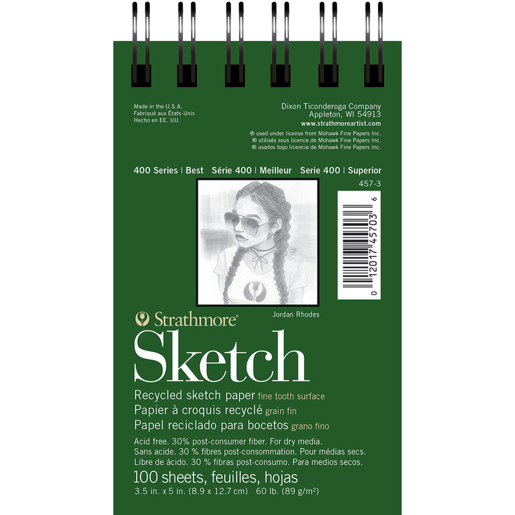 Sketch Pad 100shts 3.5x5in Side 400 Series Recycled